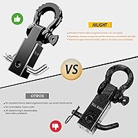 Vista 5 de Nilight Receptor de enganche de grillete de 2 pulgadas, 45000 libras, resistencia a la rotura, grillete de anillo en D de 3/4 pulgadas con pasador