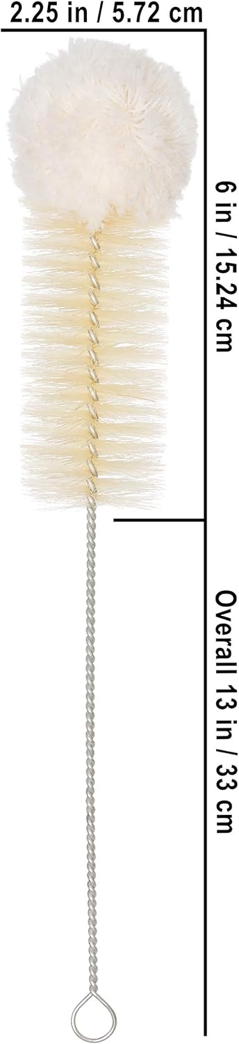 Redecker Natural Pig Bristle and Cotton Cleaning Brush, 12-5/8-Inches