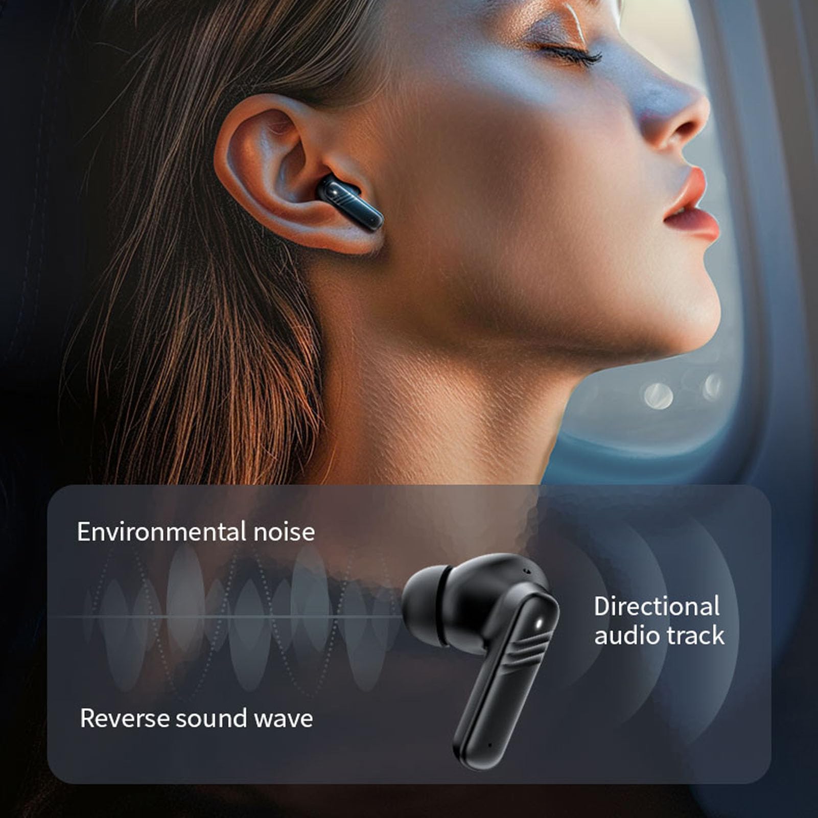 Language Translator Earbuds, 144 Languages Translator Device with APP, Color Touchscreen, 3 Translation Modes, ANC ENC Intelligent Anti Noise (Black) - Image 3