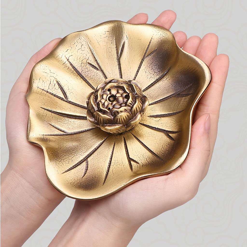 Kadzidełka palnik retro kadzidełka uchwyt na kadzidełka domowe patyczki do kadzidełek aromaterapia drzewo sandałowe liść lotosu miedź w kształcie lotosu kadzidełka uchwyty na kadzidełka