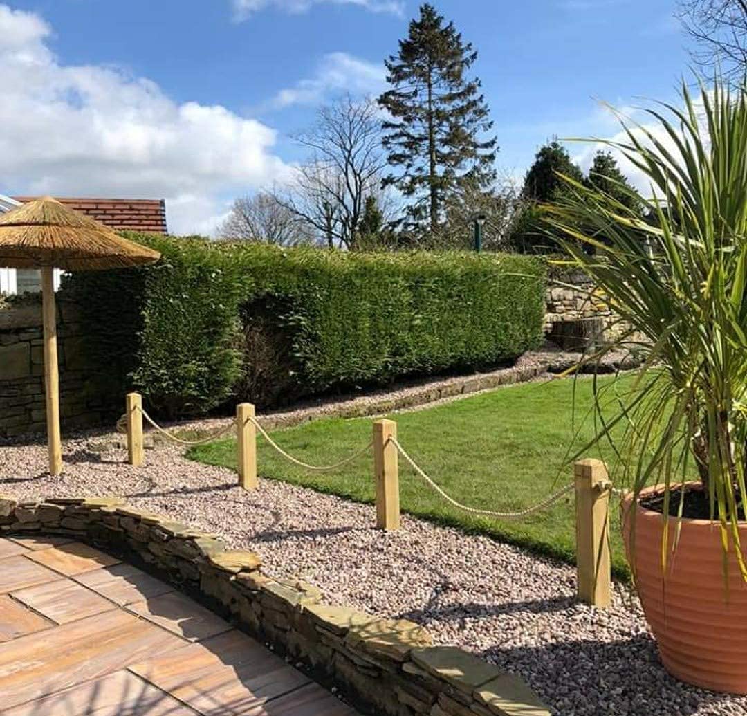 Buy NO DIG Wood Post/Bollard/Picket Rope Fence, Wall, Driveway, Path