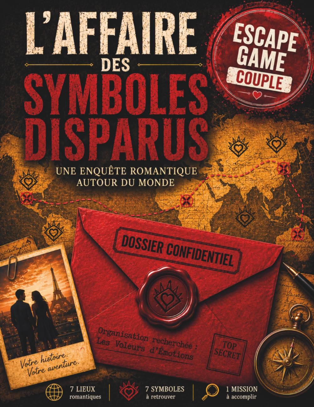 L'Affaire des Symboles Disparus: Escape Game Couple et Jeu Romantique – Résolvez les énigmes et voyagez autour du monde