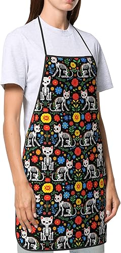 Miniatura 4 de Meaudiwes Delantales de chef con correa ajustable para el cuello para niños y niñas con delantales resistentes al agua