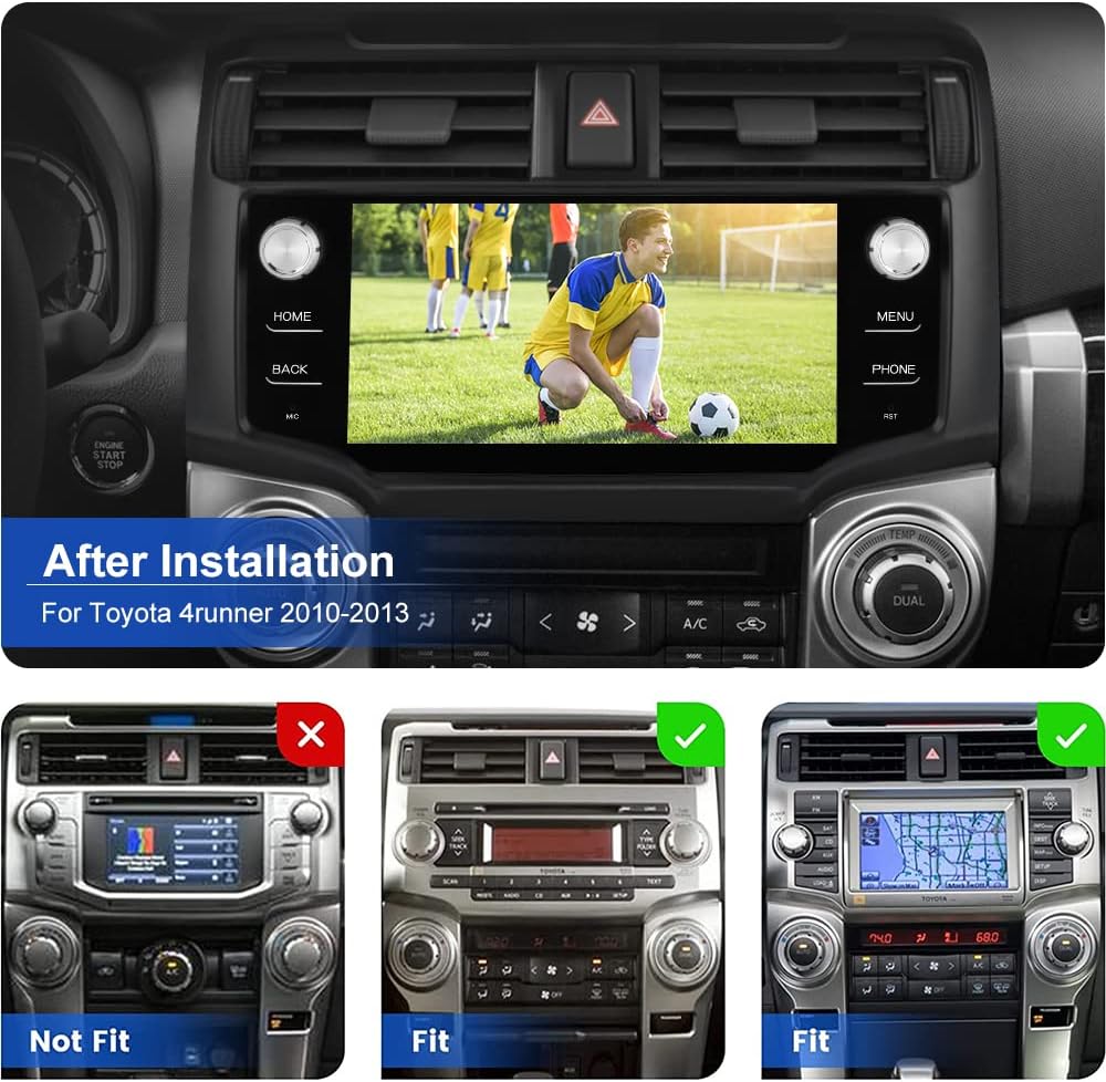 android car stereo for toyota 4runner 2014 2019 with wireless carplay android auto10 25 inch touch screen bluetooth gps wifi dsp 4g ram 64g rom black
