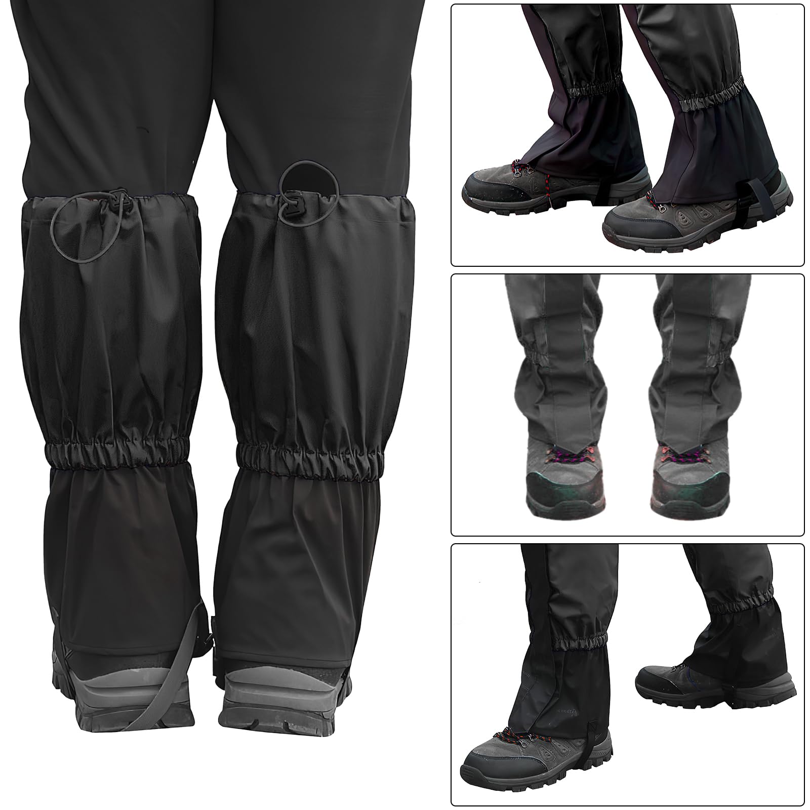Ghette invernali, copertura impermeabile per scarponi da trekking, protegge le scarpe da pioggia, neve e fango, ghette per escursionismo, arrampicata, trekking (XL
