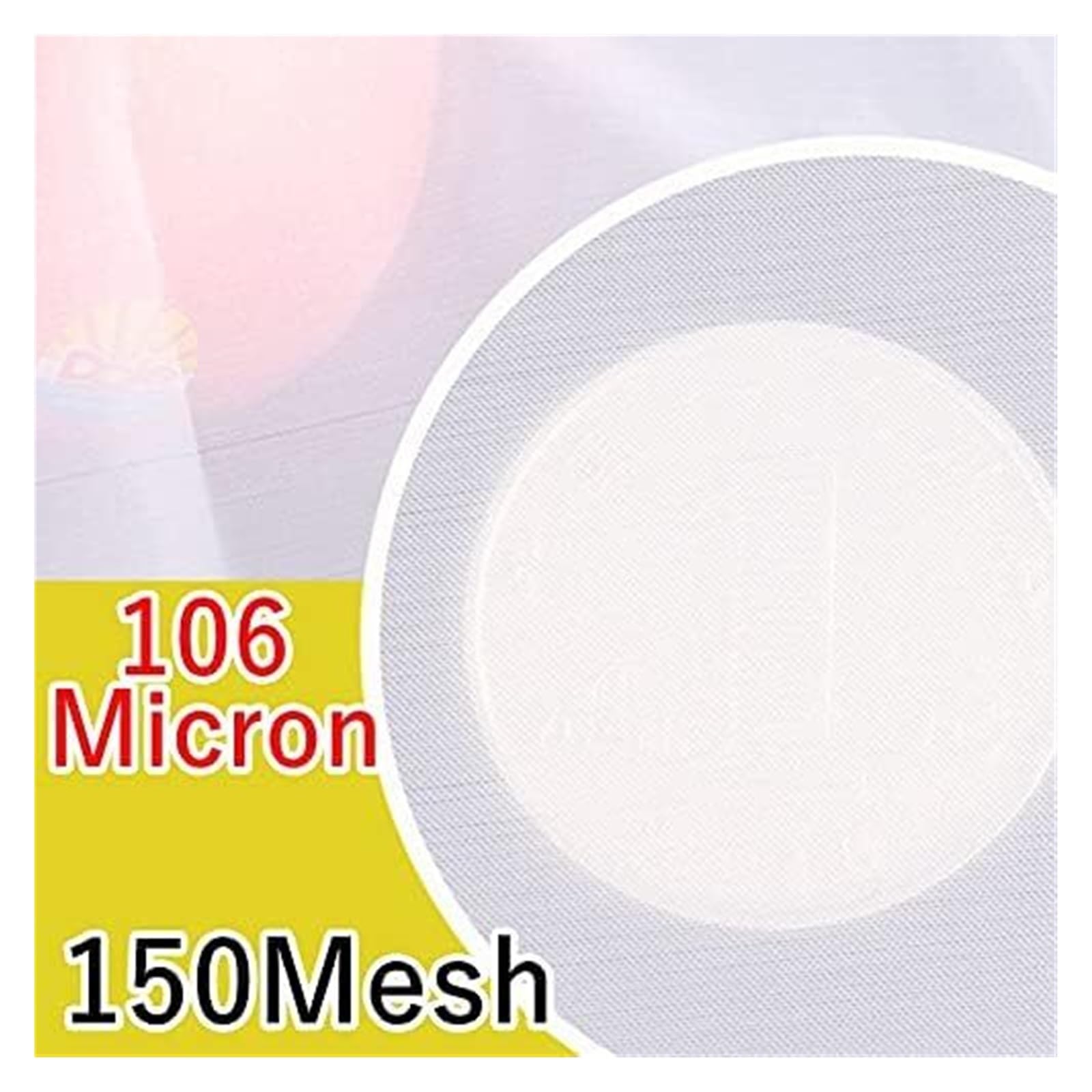 Filtro de malla de nailon, Tela filtrante de nailon for agua té, pintura soja, malla blanca 80-500, 1m x (1-10) m(150 Mesh,1x5 m)