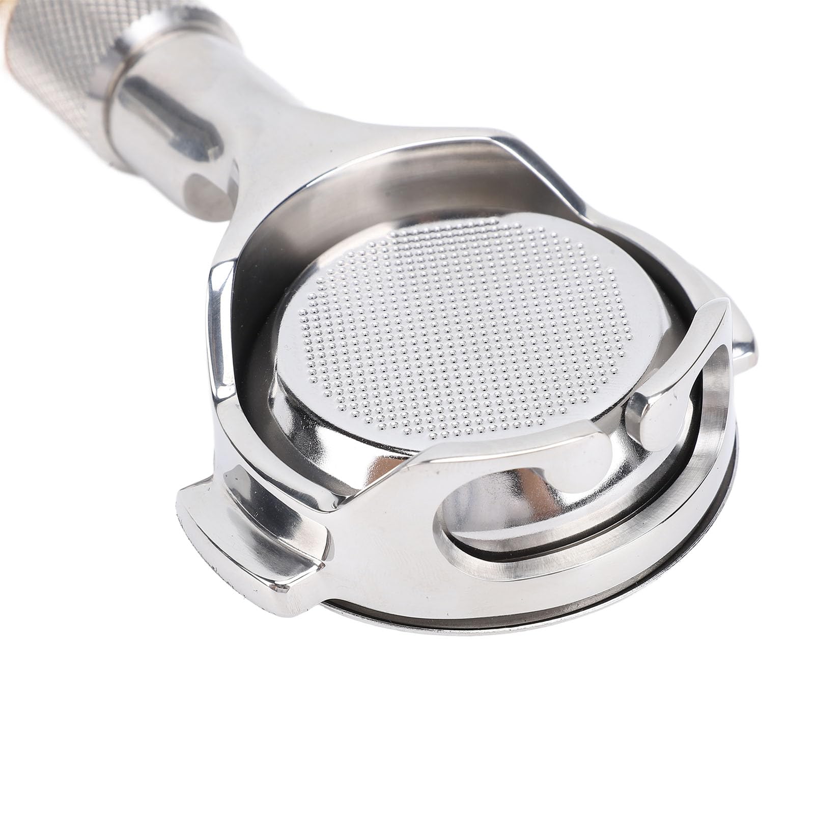Ejoyous Portafiltro de café, Portafiltro de café E61 sin Fondo de Acero Inoxidable con 2 Orejas, de Repuesto Ergonómico para Hacer en Casa y Amantes del (Marrón ámbar)