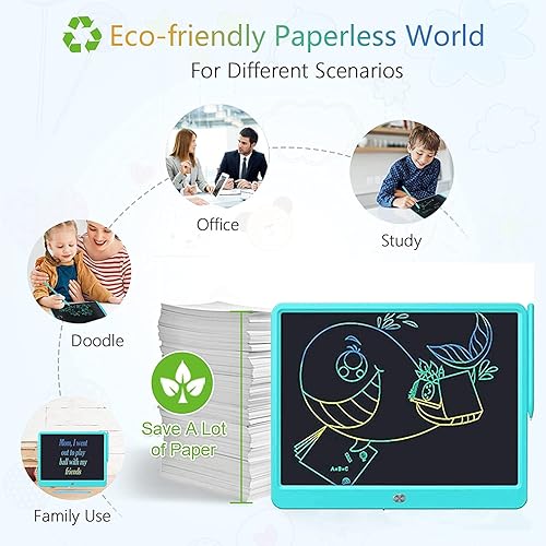 Miniatura 4 de Deecam Tableta de escritura LCD de 15 pulgadas tablero de dibujo de pantalla grande tableta gráfica electrónica tablero de garabateo y garabatos