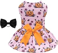 Vista 1 de CuteBone - Vestido de malla para perros, vestido de sol de Halloween para cachorros, atuendo para mascotas, moda de verano para perros pequeños