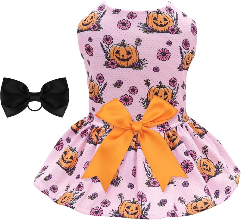 Vestido de Tela Mesh para Cães Pequenos CuteBone com Laço – BF44S