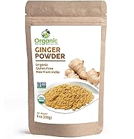 Vista 1 de Organic Ginger Powder 8 oz (226g) USDA Organics and Non-GMO Verified Project Approved Product of India 100% Raw and Natural Resealable Bag
