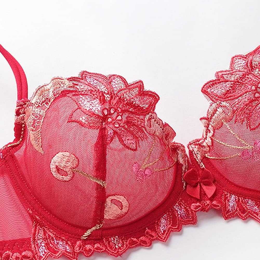 Sexy Lingerie Floral Lace Transparent Breathable Women's Underwear Bra Set for Women
