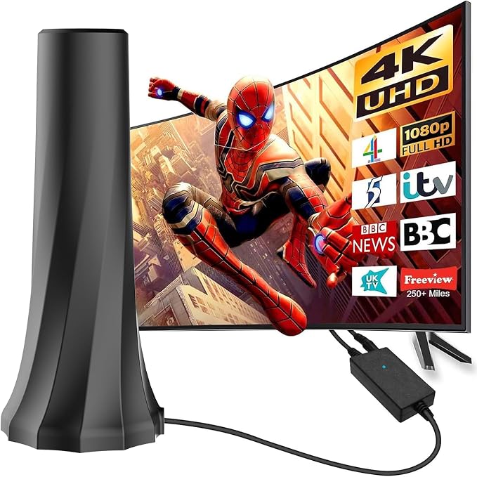 Aquario Indoor TV Aerial with 4G-Filter and Signal Booster