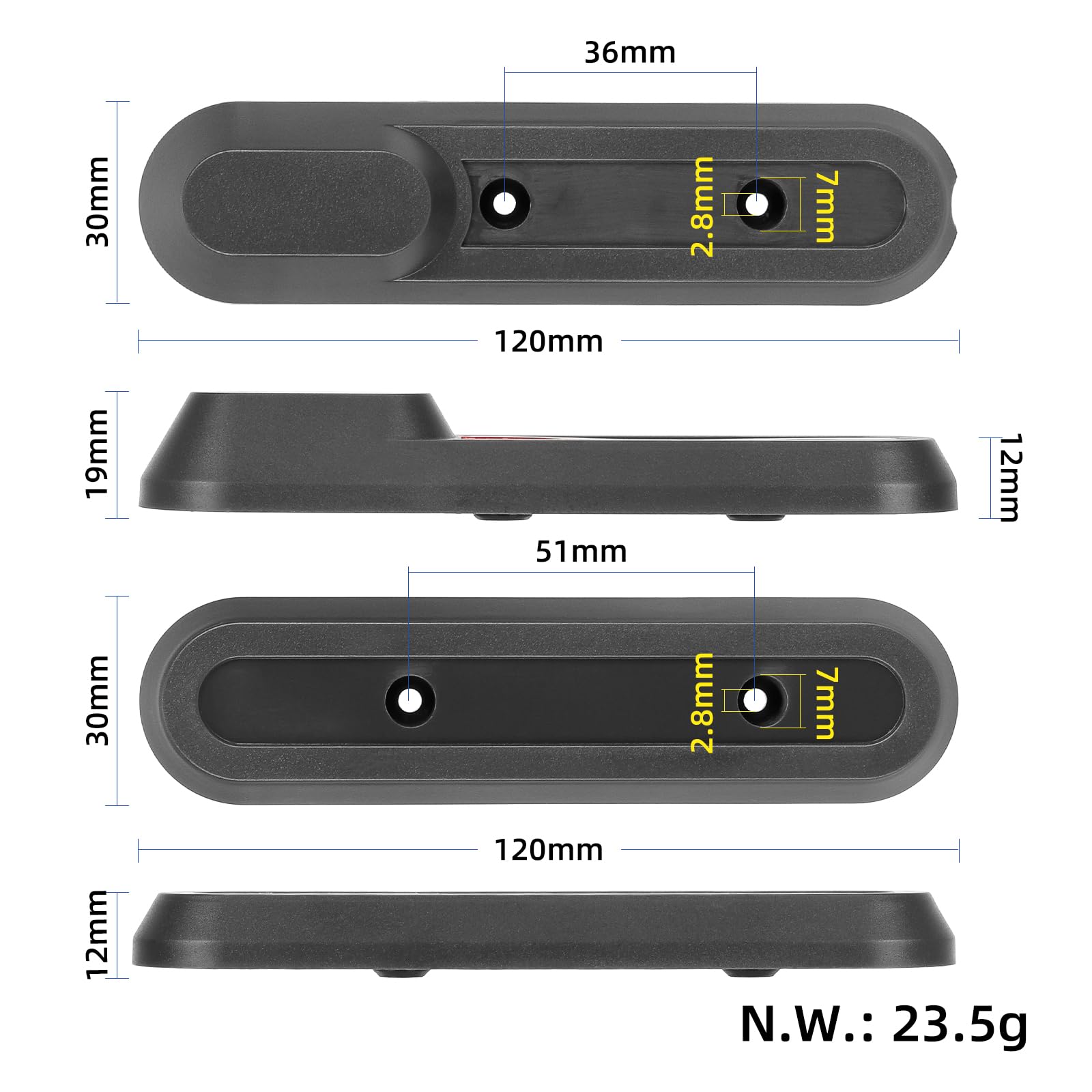 Couvercle de Protection Bande Réfléchissante Xiaomi 4/4 Pro Scooter Roue Couverture de Roue Arrière Avant Latérale Bande Réflecteur avec Vis Outil