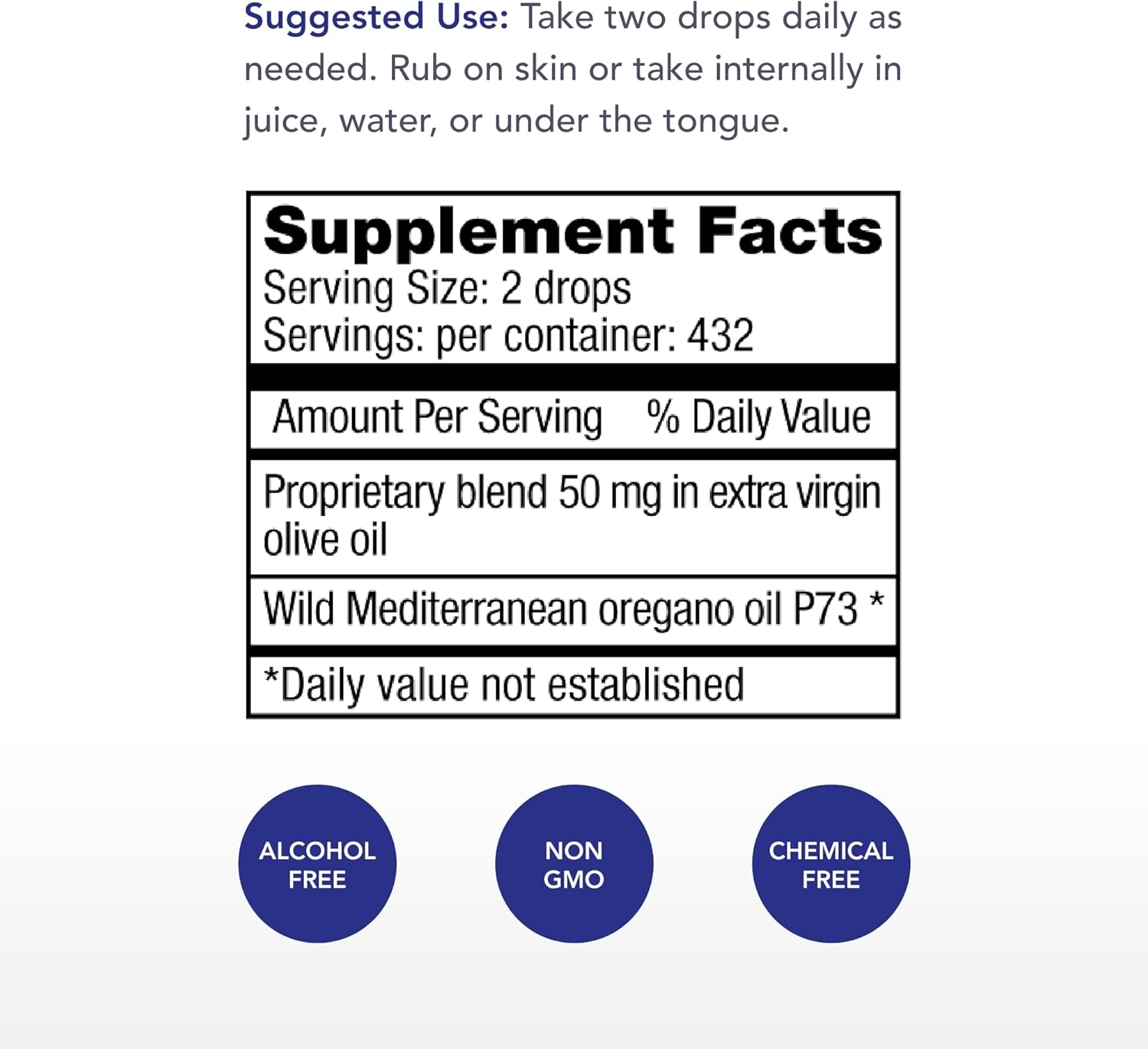 Physician's Strength OregaWild Extra Strength - 30 mL - 100% Wild Oregano Oil - 432 Servings