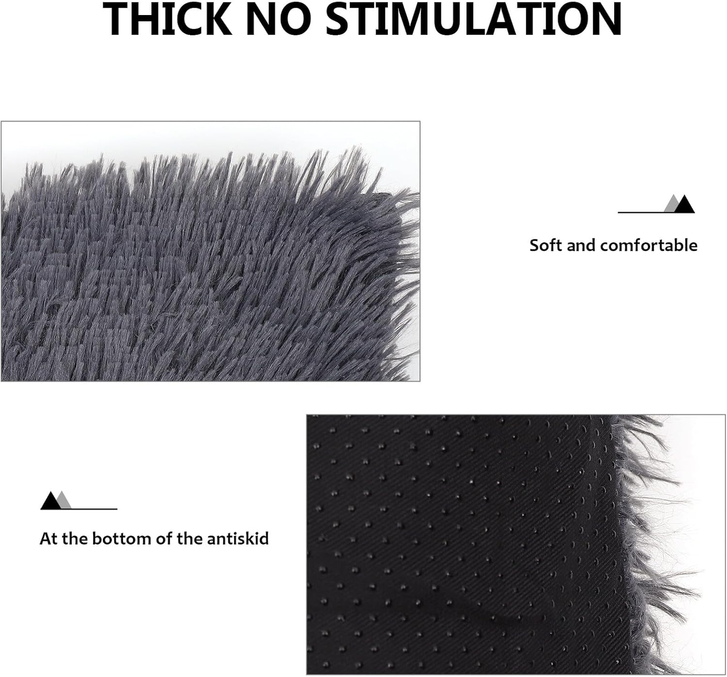 Kisangel Warm Pet Bed Mat for Dogs and Cats, Large Deep Gray Plush Sleeping Cushion, Soft Insulated Floor Pad for Winter Comfort and Indoor Use