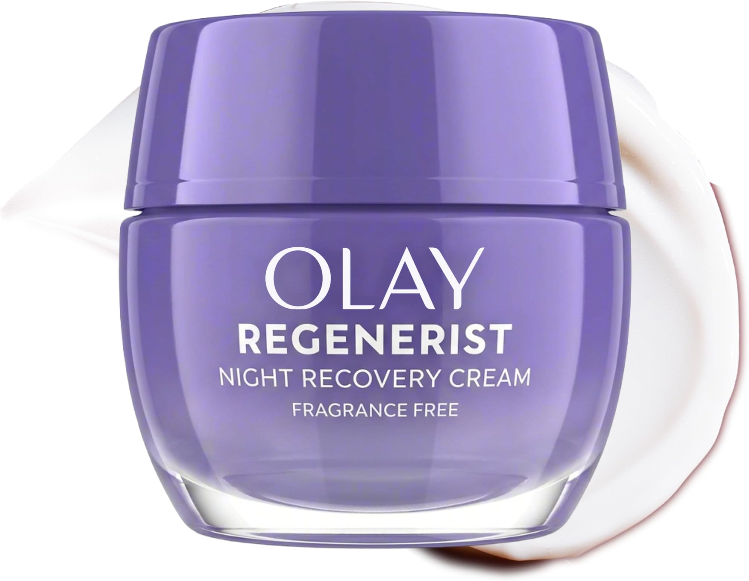 Olay Night Cream for Face, Anti-Aging Face Moisturizer for Women - Fragrance-Free Skin Care, Anti-Wrinkle, Exfoliate, Smooths Texture - Triple Collagen Cream, Niacinamide, Pro-Vitamin B5, 1.7Oz