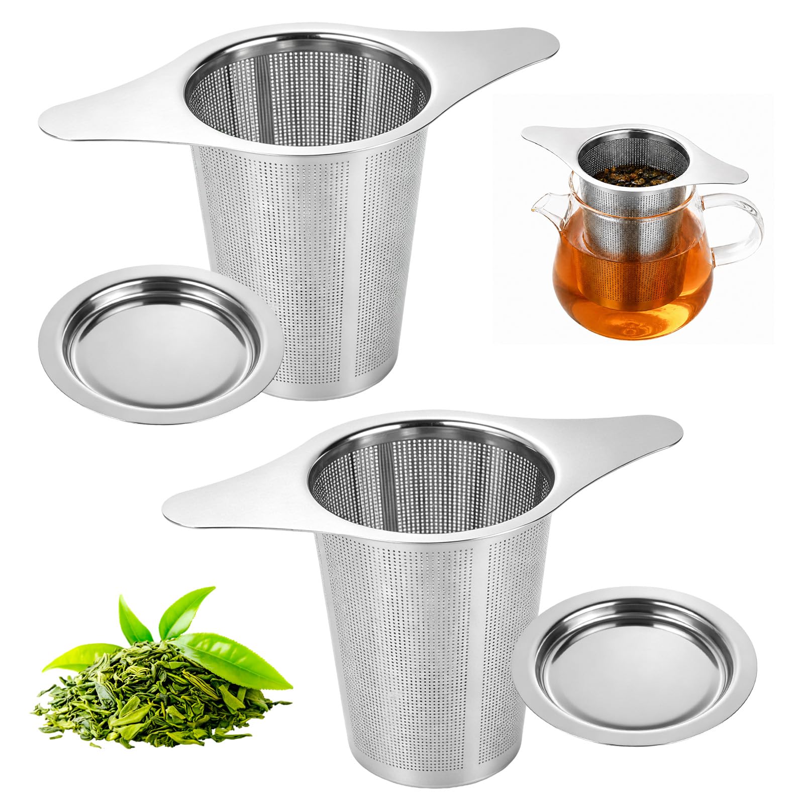 Tea Strainer for Loose Tea Coffee Herbal, Filter Fine Mesh