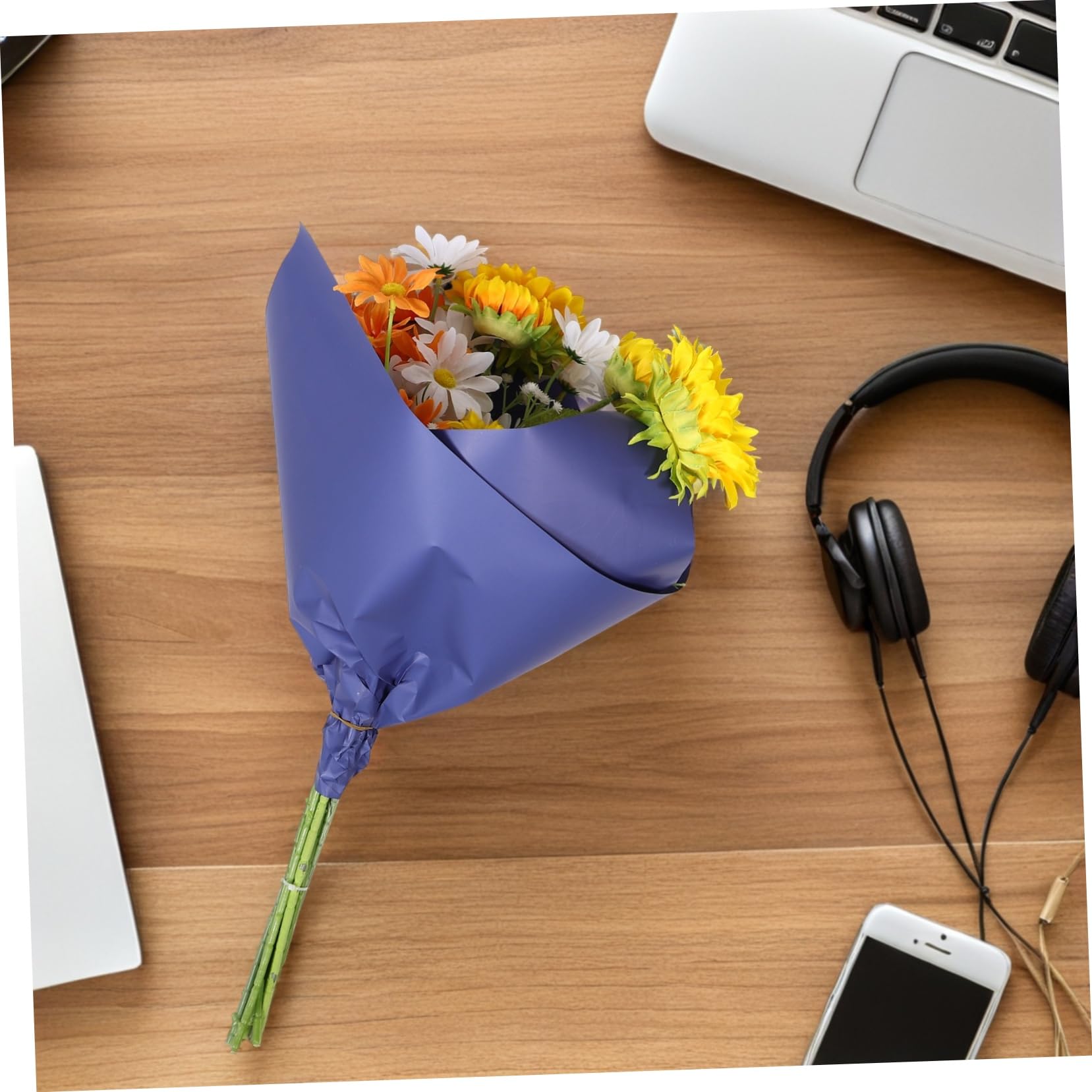 jojofuny 80hojas Papel Para Envolver De Flores De Doble Cara Para Bodas Cumpleaños y Regalos Material Floristería