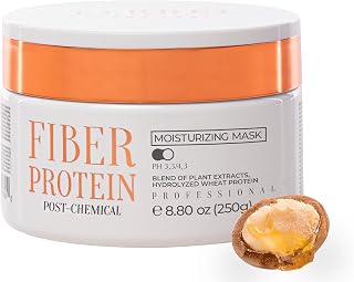Fiber Protein Home Care Hydrating Hair Mask 8.8 oz – Restores Moisture, Seals Cuticles, and Balances Natural pH for Chemically Treated and Porous Hair – Cupuaçu Butter Scent – Tyrrel