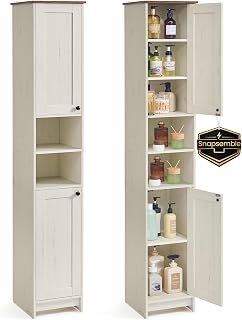 SONGMICS HOME Snapsemble Bathroom Storage Cabinets, 67-Inch Tall, 1 Pack