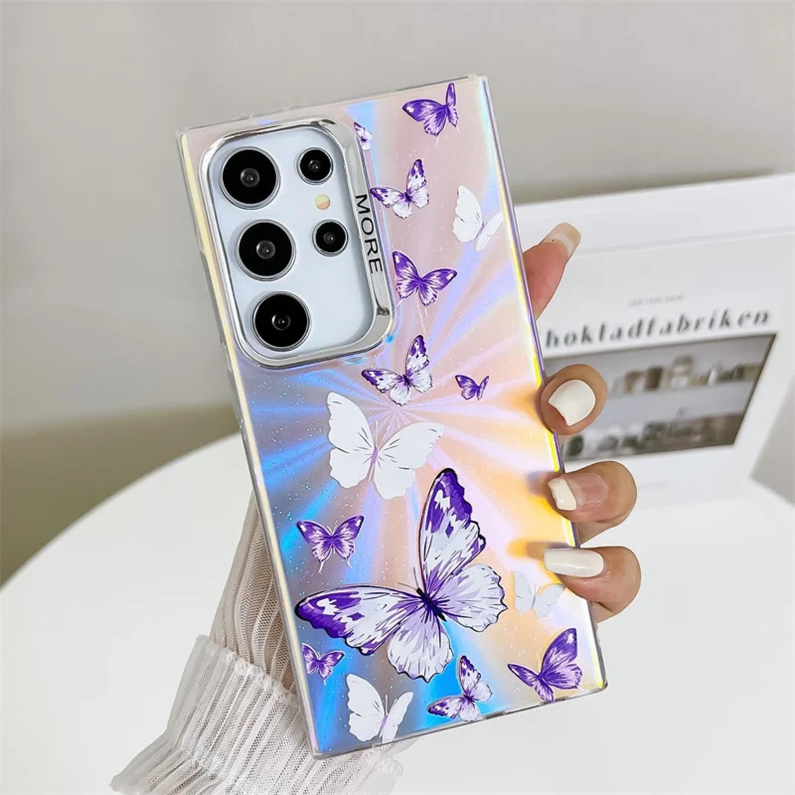 Coque Samsung A35 5G rigide mate polycarbonate papillon laser - 7