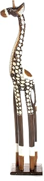 Ciffre 40 cm Wooden Giraffe Decorative African Style Antique Look Handmade from Bali
