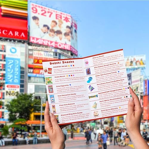 Miniatura 8 de Juego de 50 bocadillos japoneses y dulces Dagashi de regalo (caja), caja de aperitivos japoneses, surtido variado, paquete variado de papas fritas,