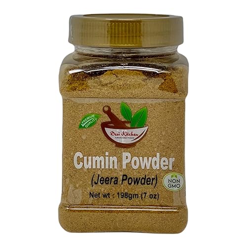 Desi Kitchen Spices All Natural | Sin sal | Vegano | Sin OMG | Comino en polvo (polvo Jeera) 198 gm (7 oz)