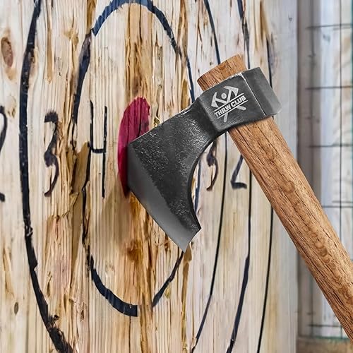 Miniatura 4 de Throwing Axe Set, 16.5" Throwing Tomahawk with 1065 High Carbon Steel & Wooden Handle, Perfect for Axe Throwing Game for Backyard, Competition and