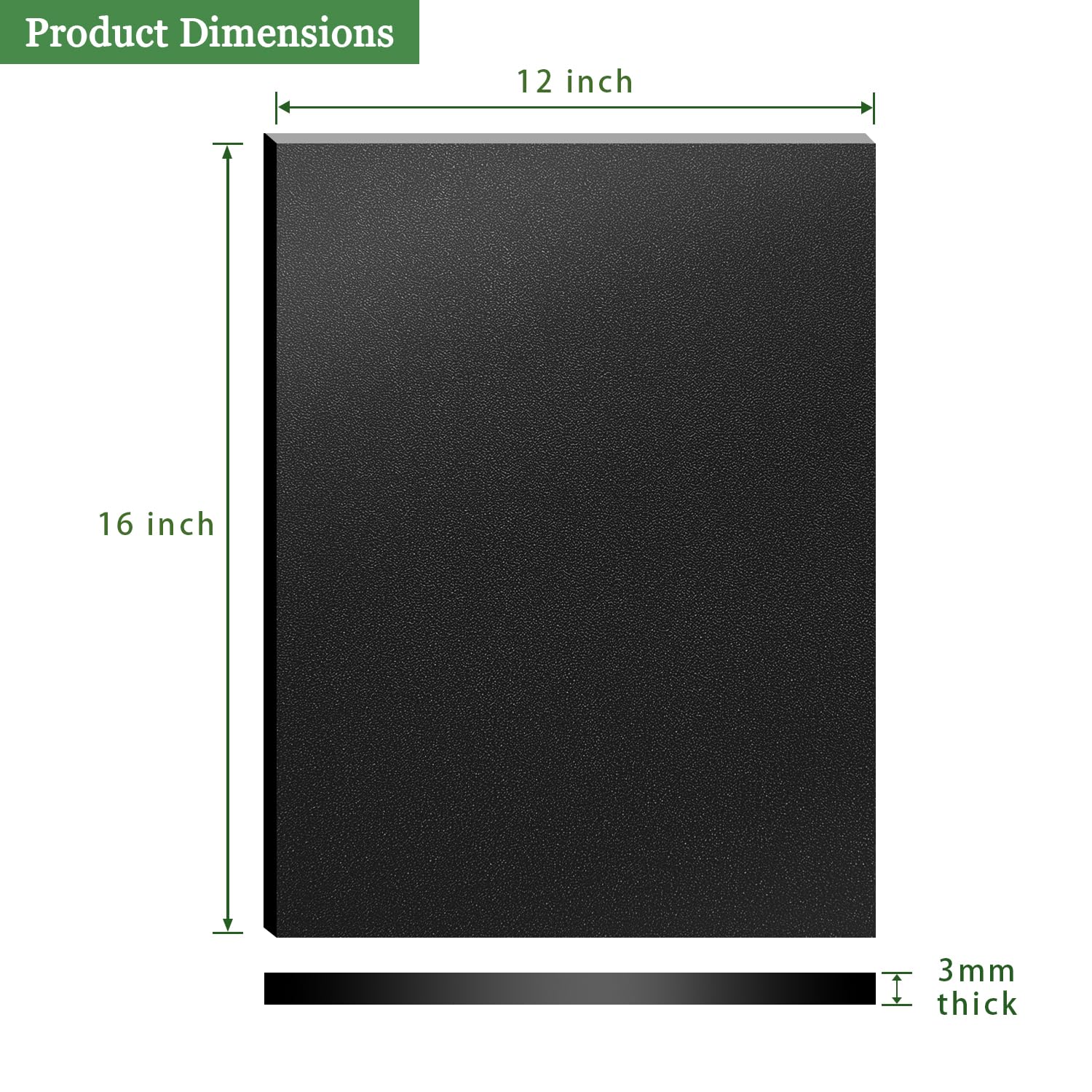 ABS Plastic Sheet - 12x16 Black Thermoforming -2 ABS Plastic Sheet - 12x16 Black Thermoforming -2
