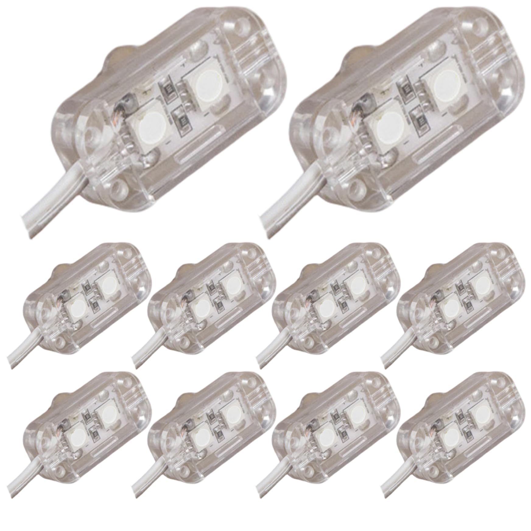 10Pcs LED Modules White 19.7ft 10LED Light Replacement Decorative Light for Halloween Inflatables Decorations Letter Sign
