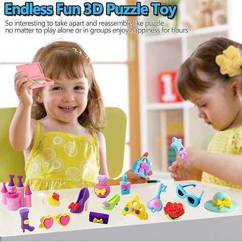 Miniatura 4 de Borradores de animales de escritorio para niños y niñas, borradores de rompecabezas, borradores desmontables, juguetes para regalos de fiesta de