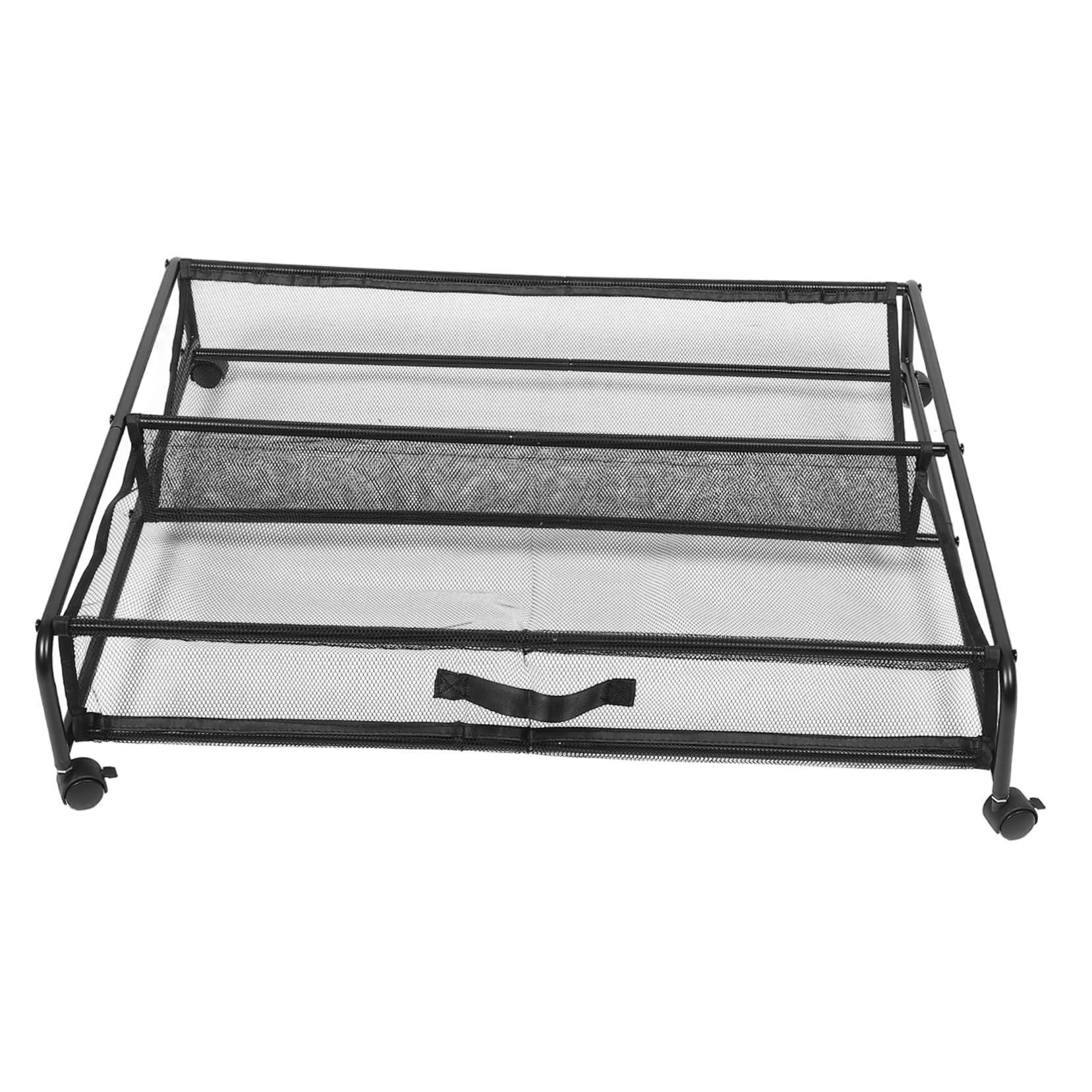 Zerodeko Scarpiera Sotto Letto Salvaspazio con Ruote, in Plastica Riutilizzabile e Ferro, per Scarpe e Vestiti in Camera da Letto