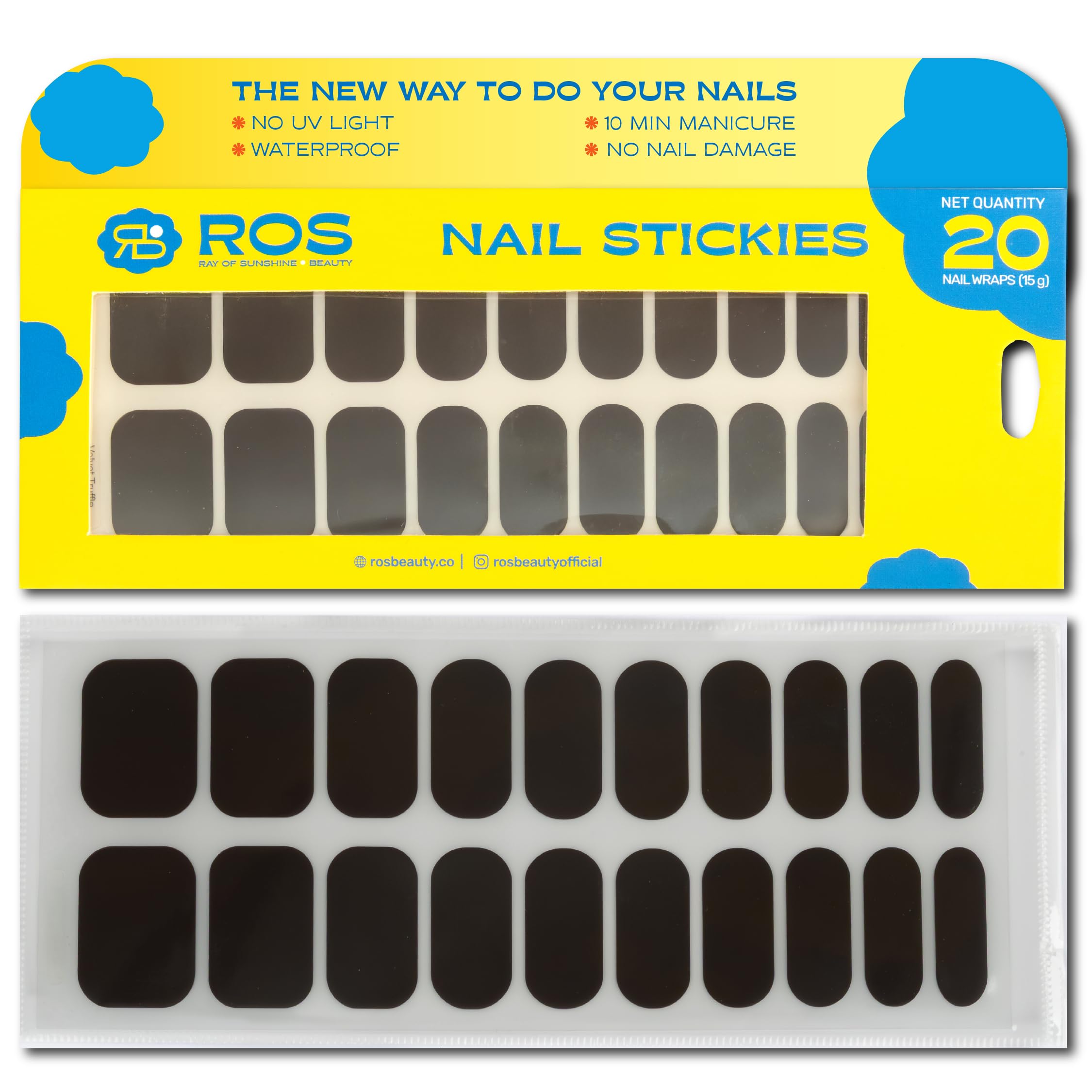 ROS Beauty Nail Stickies | 20 Count | Easy-to-Apply Vibrant Nail Art Stickers | Long-Lasting, Lightweight, & Mess-Free | Unique Designs for Effortless DIY Manicure | Glitch Mode-image-38