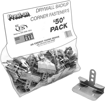 5/8 in. Corner-Back Drywall Back-up Clips 50-Pack.
