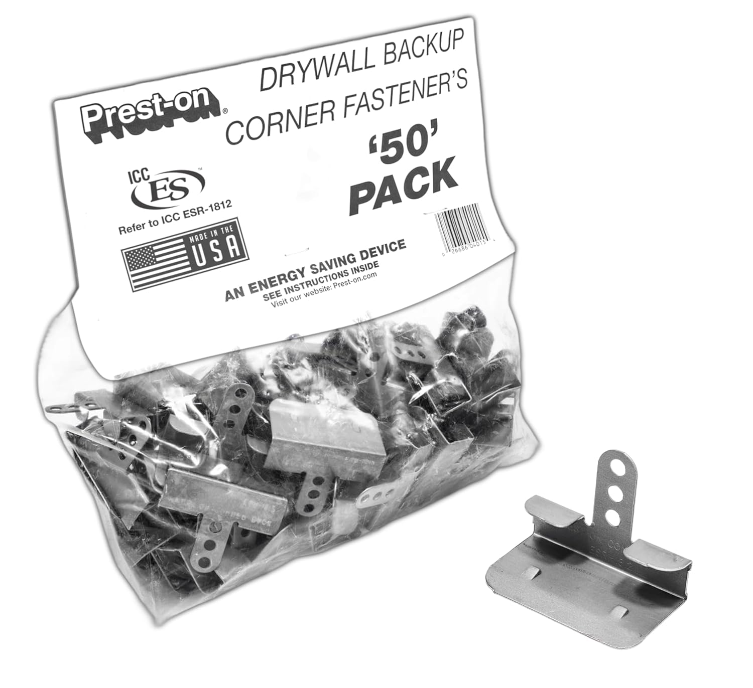 Prest-On 1/2" Cornerback Drywall Fastener 50 Pack Stud Saver