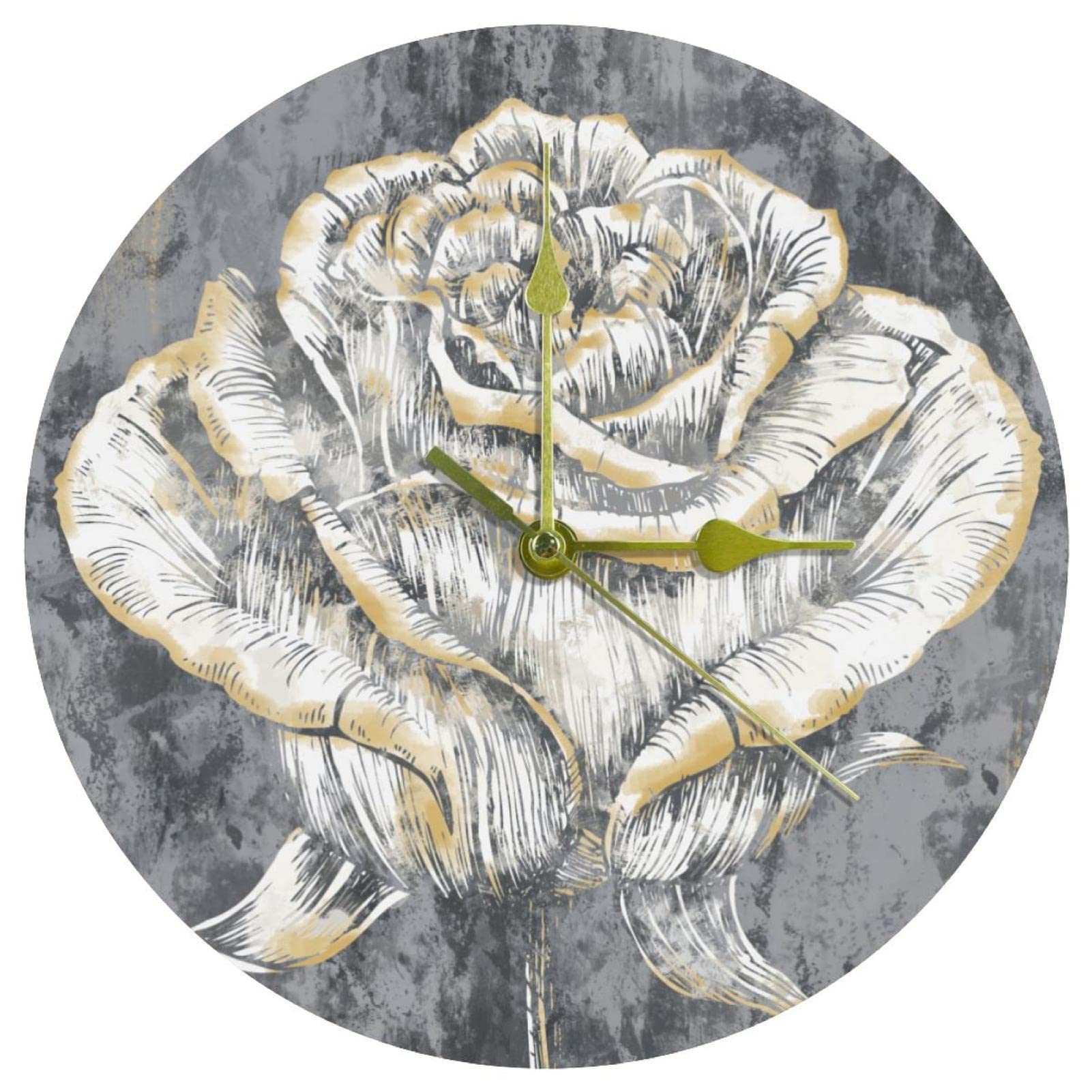 Horloge murale cadeau vintage aiguilles roses 24cm pour crémaillère