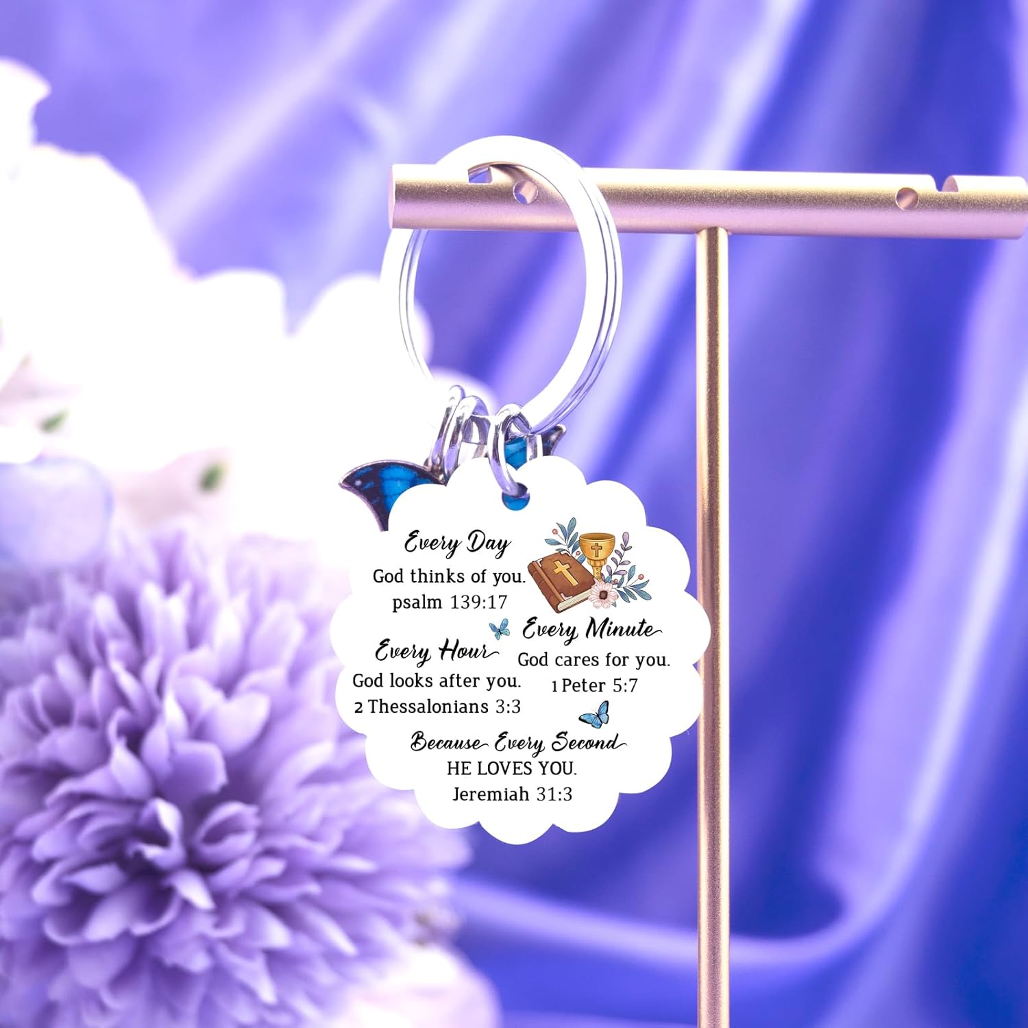 Christian Keychain Gifts For Women Mom Best Christian Religious Mothers Day Gifts For Mom Inspirational Butterfly Keychain Gifts For Women Birthday Unique Bible Verse Scripture Faith Gifts For Woman - Image 6