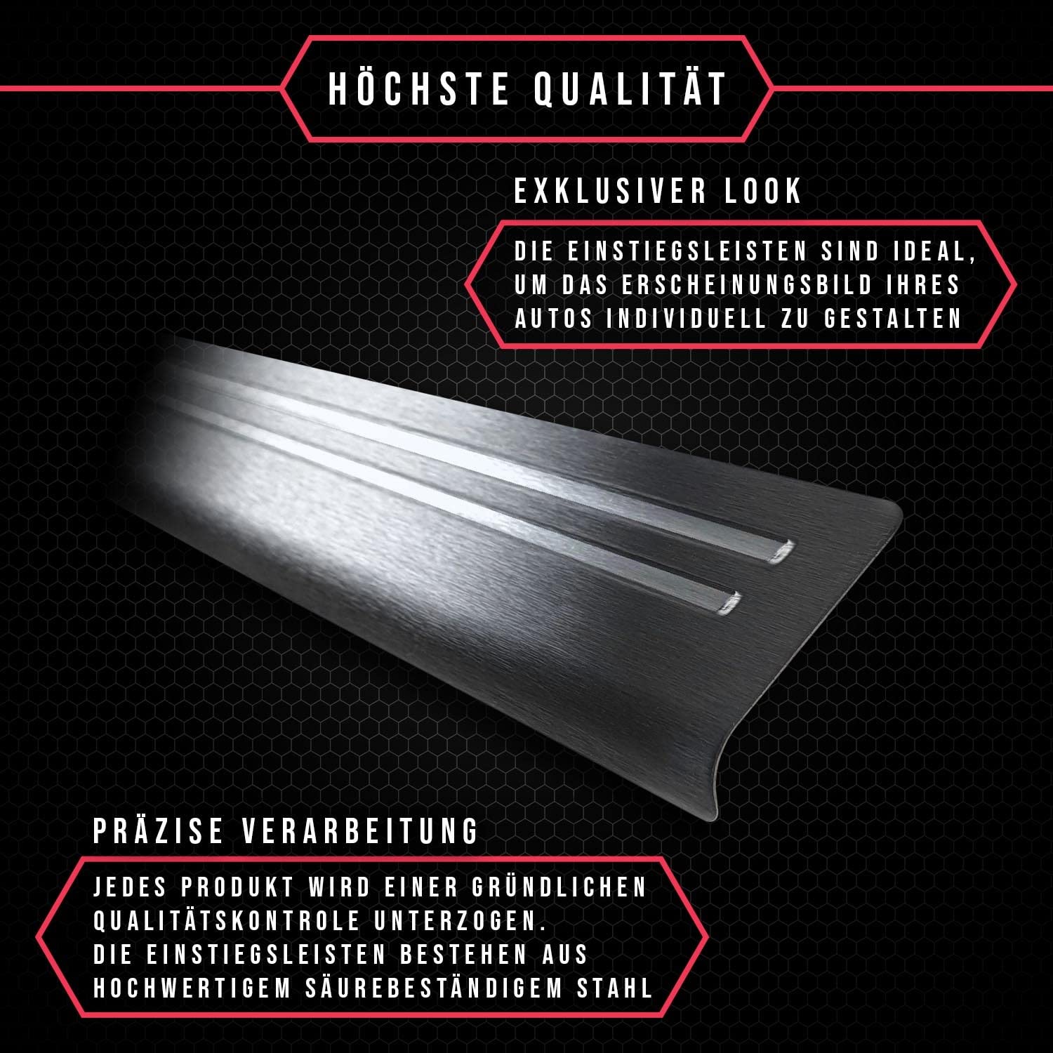 Ribetes para puertas de coche, protectores de bordes de acero inoxidable, autoadhesivos, con cinta adhesiva, para puertas interiores y puertas, color negro y plateado