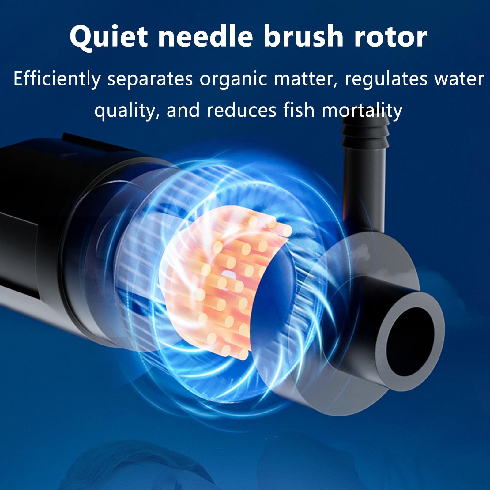 Skimmer de superficie para acuario, espumador interno de proteínas con tubo de 1 m, mejora la calidad del agua para peceras, 2L-90L