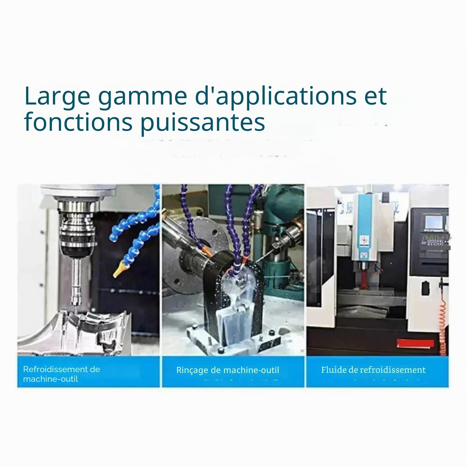 VARNOK Pompe de refroidissement pour machine-outil Pompe à huile pour tour Pompe électrique pour rinçage et refroidissement 220 V 380 V 40 W 12 l/min, Classique, Cuivre