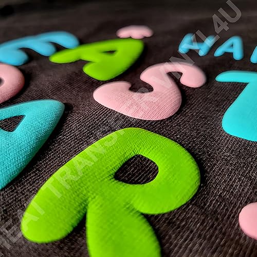 Miniatura 3 de Heat Transfer Vinyl 4U HT Puff 20 pulgadas (rosa pastel, 1 pie)