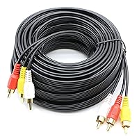 Vista 9 de PASOW Cable de Audio y Vídeo Compuesto de 3 RCA Macho a Macho para DVD (4,57 metros)