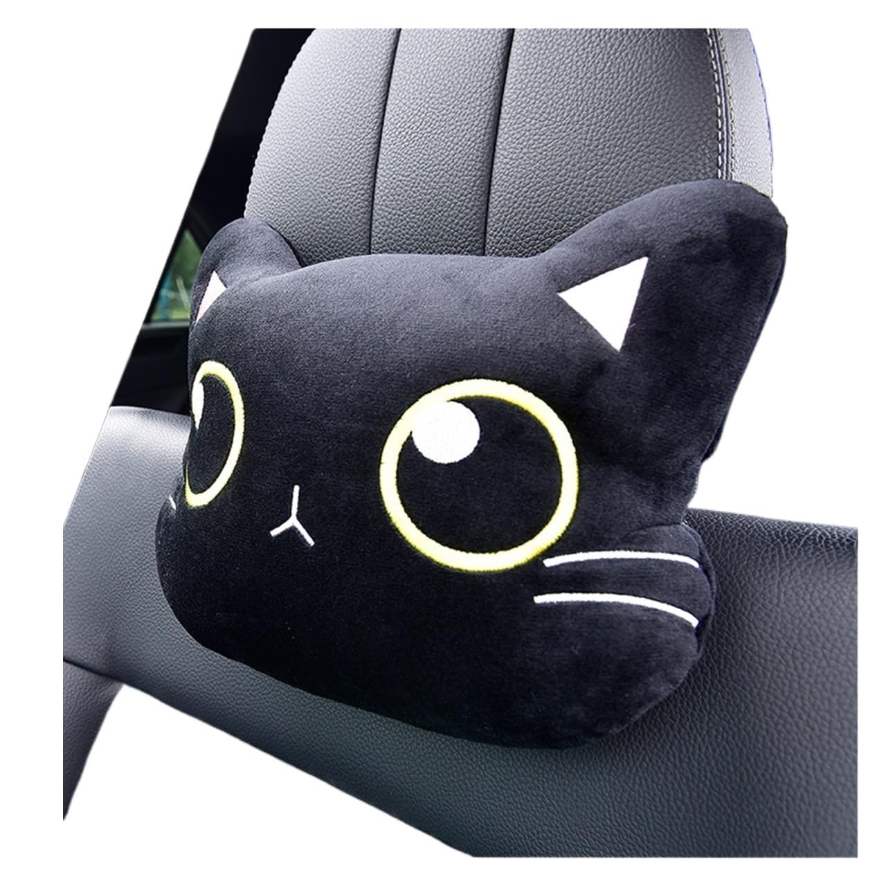Cuscino poggiatesta for auto a forma di gatto, morbido, con supporto lombare, for ragazze.(1pcs headrest pillow)