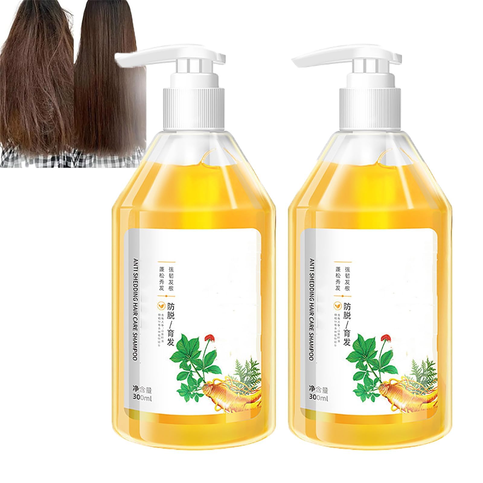 Champú nutritivo de raíz de ginseng, champú anticaída con control de aceite suave, champú anticaída para el crecimiento del cabello, fortalece el cabello