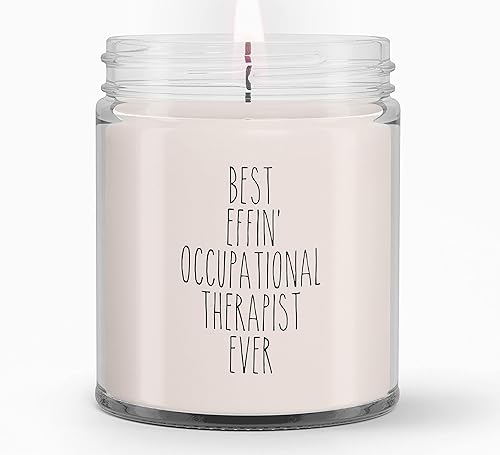 Navidad, regalo de cumpleaños para terapeuta ocupacional Best Effin' terapeuta ocupacional nunca vela, velas de soja natural 9Oz Ak4237