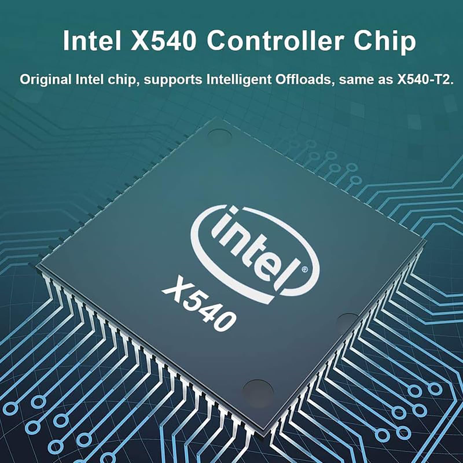 ipolex Carte réseau 10 GB, 2 Ports RJ45, Carte réseau 10GbE Comparer à Intel X540-T2, Prend en Charge Windows Server / Windows / Linux / VMware(ne Prend Pas en Charge Mac)