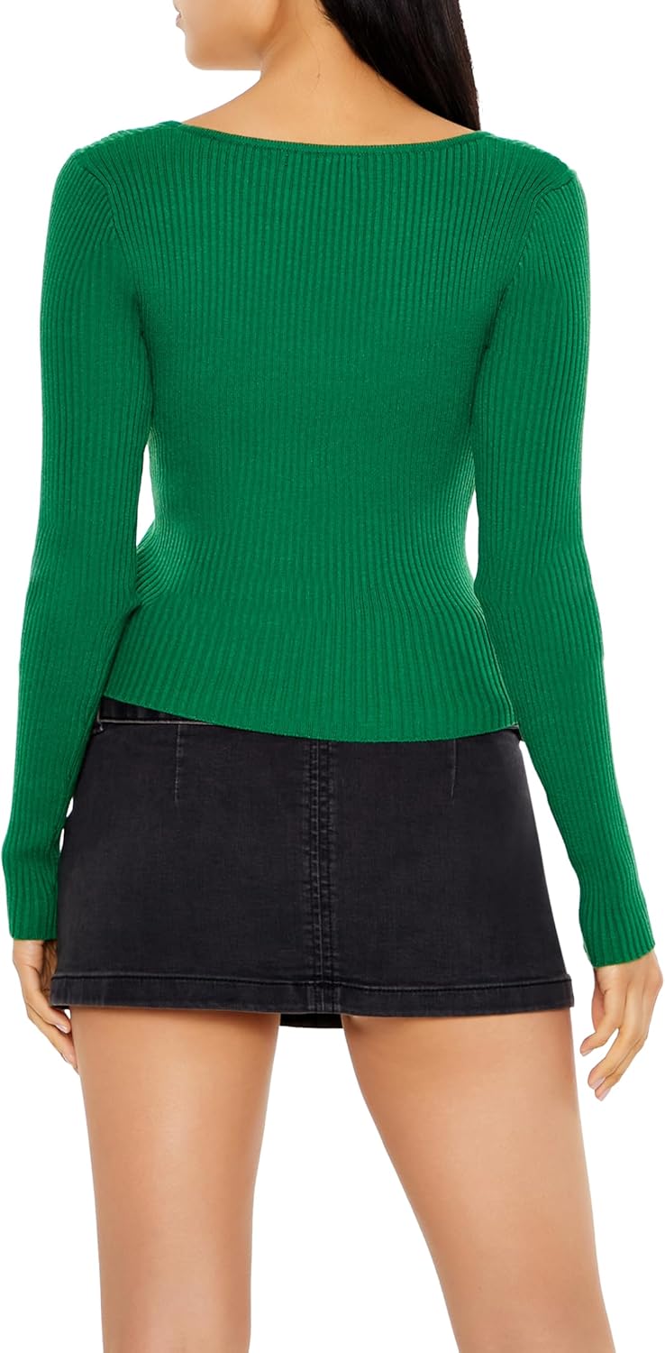 Forever 21 Womens Cropped Rib-Knit Sweater - Image 5