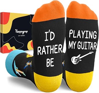 Music Gifts for Men Women - Drum Piano Guitar Socks for Players Teens